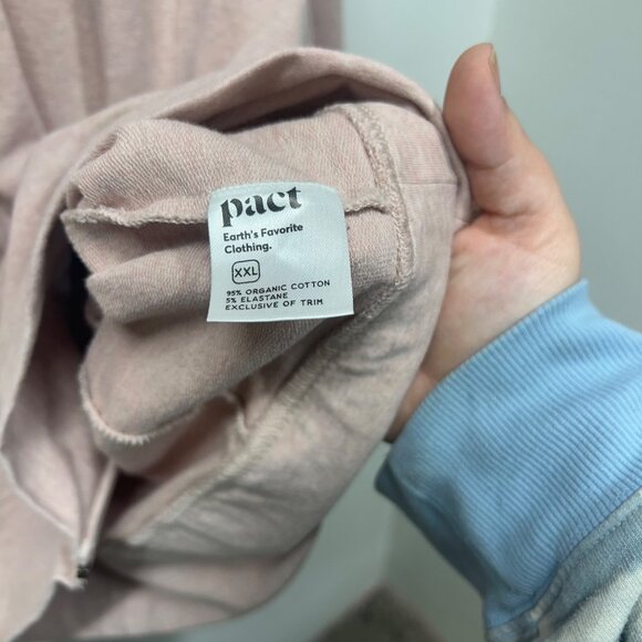Womens Pact Organic Cotton Zip-Up Hoodie XXL Light Pink - Picture 4 of 10